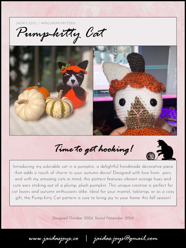 Pump-kitty Cat - Crochet Pattern