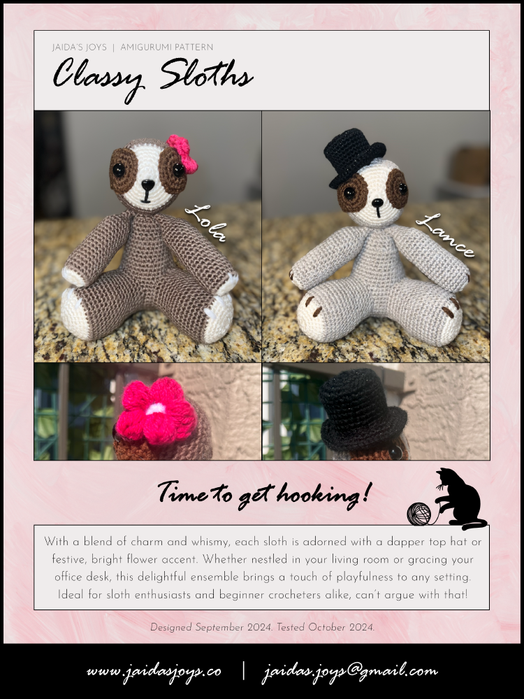 Classy Sloths - Crochet Pattern